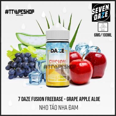7 Daze Fusion 3-6mg/100ml Grape Apple Aloe -  Nho Táo Nha Đam