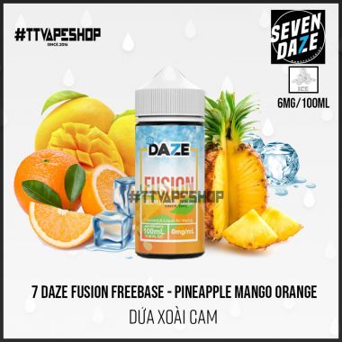 7 Daze Fusion 3-6mg/100ml Pineapple Mango Orange - Dứa Xoài Cam