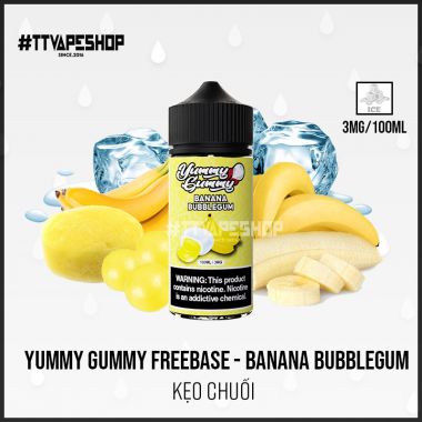 Yummy Gummy ( 3-6mg/100ml ) - Banana Bubblegum - Kẹo Chuối