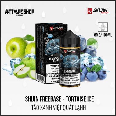 Shijin Freebase 3mg/100ml - Tortoise Ice - Táo xanh Việt Quất lạnh