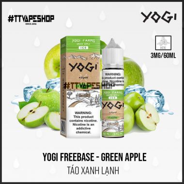 Yogi Freebase 3mg/60ml - Green Apple - Táo xanh