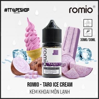 Romio Saltnic 30mg/30ml - Taro Ice Cream - Kem Khoai Môn Lạnh