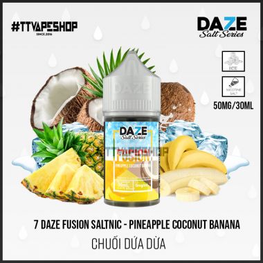 7 Daze Fusion Salt - Pineapple Coconut Banana ( Chuối Dứa Dừa ) 30mg/30ml