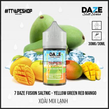 7 Daze Fusion Salt - Yellow Green Red Mango ( Xoài Mix Lạnh ) 30-50mg/30ml