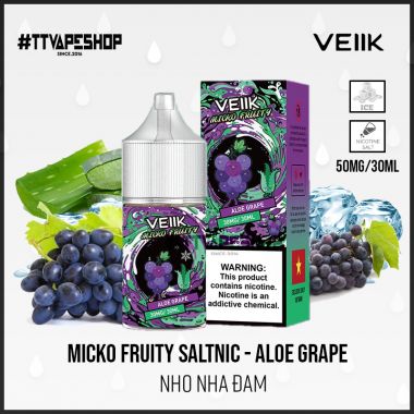Micko Fruity Salt Aloe Grape - Nho Nha Đam 30-50mg/30ml