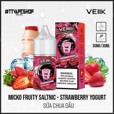 Micko Fruity Salt Strawberry Yogurt - Sữa Chua Dâu 30-50mg/30ml