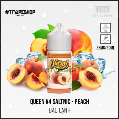 Queen v4 Saltnic Peach - Đào 35-50mg/30ml