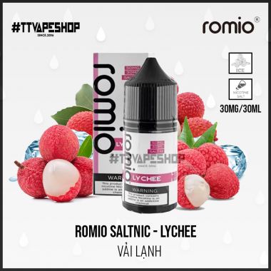 Romio Saltnic 30mg/30ml - Lychee - Vải Lạnh