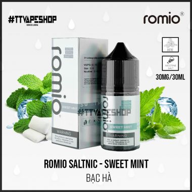 Romio Saltnic 30mg/30ml - Sweet Mint - Bạc Hà
