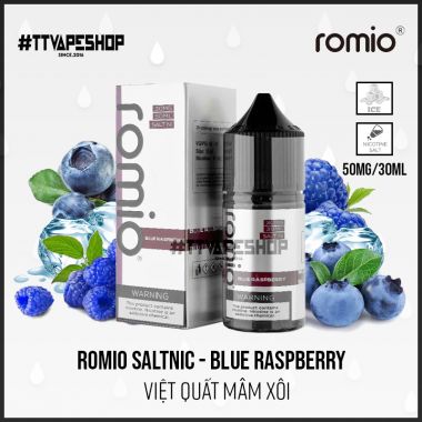 Romio Saltnic 30mg/30ml - Blue Raspberry - Việt Quất Mâm Xôi