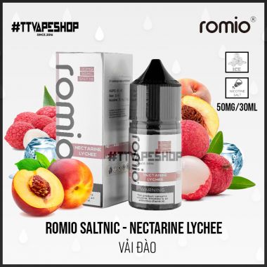 Romio Saltnic 30mg/30ml - Nectarine Lychee - Vải Đào