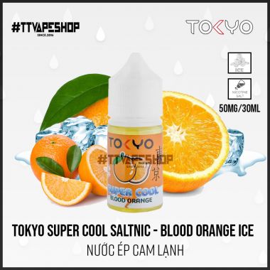Tokyo Super Cool Saltnic - Blood Orange ice - Nước ép cam lạnh 35-50mg/30ml