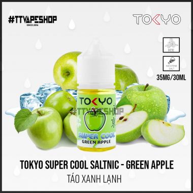 Tokyo Super Cool Saltnic - Green Apple - Táo xanh lạnh 35-50mg/30ml