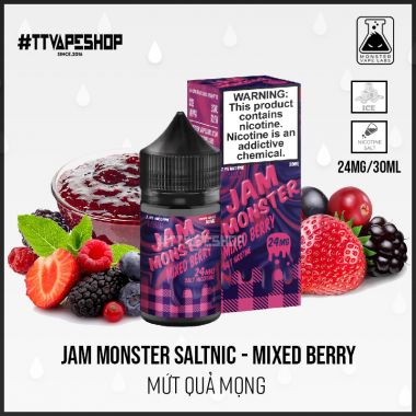 Jam Monster Salt Nic - Mixed Berry ( Mứt quả mọng ) 24-48mg/30ml