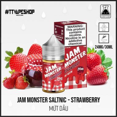 Jam Monster Salt Nic - Strawberry ( Mứt Dâu ) 24-48mg/30ml