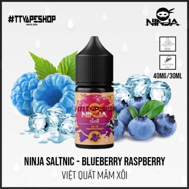 Ninja Saltnic 40-60mg/30ml - Blueberry Raspberry - Việt Quất Mâm Xôi