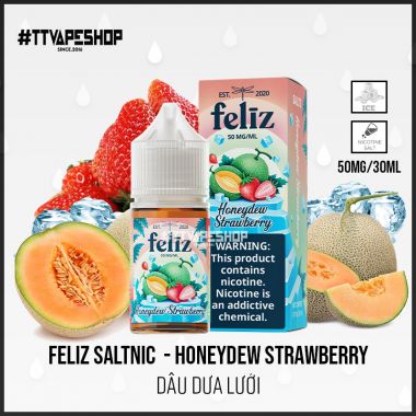 Feliz Salt Nic (40-50mg/30ml) - Honeydew Strawberry - Dâu Dưa Lưới