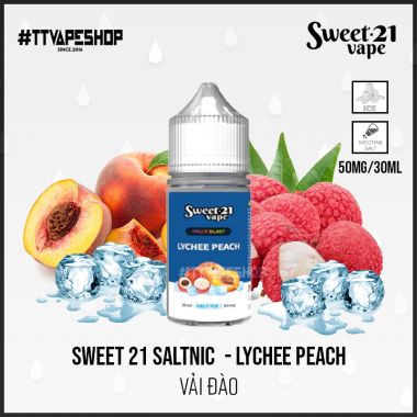 Sweet 21 Salt 35-50mg/30ml - Lychee Peach - Vải Đào