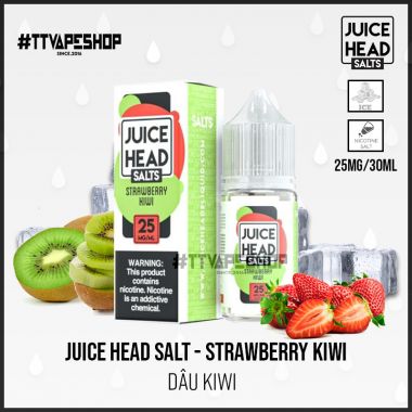 Juice Head Salt 25mg/30ml - Strawberry Kiwi - Dâu Kiwi