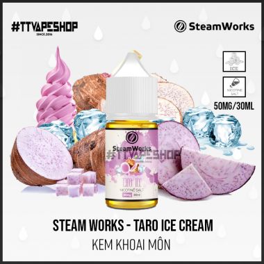 Steam Works Saltnic 30mg/30ml - Taro Ice Cream - Kem Khoai Môn