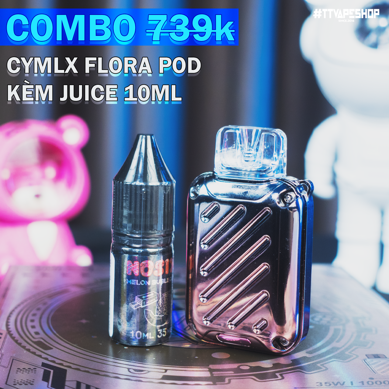 Combo CYMLX Flora Pod Kit kèm tinh dầu giá ưu đãi