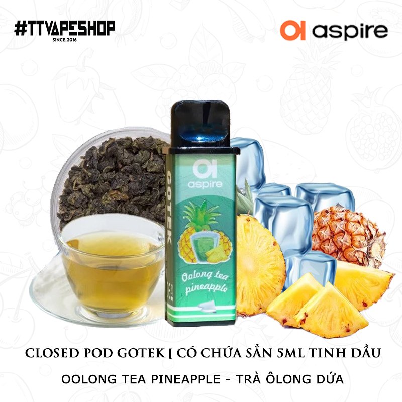 Đầu Pod Gotek X ( Closed Pod ) 5ml - Oolong Tea Pineapple - Trà Ôlong Dứa