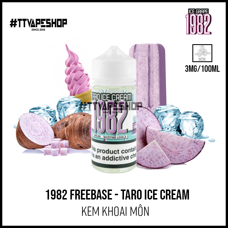 1982 - 3mg/100ml - Taro Ice Cream - Kem Khoai Môn