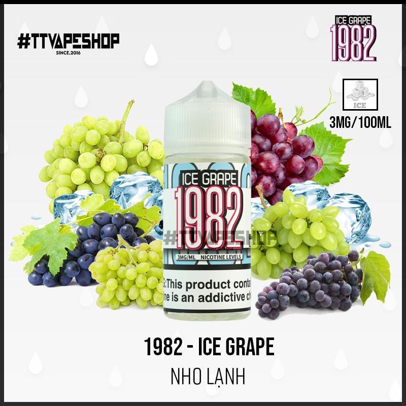 1982 3mg/100ml - Ice Grape - Nho Lạnh