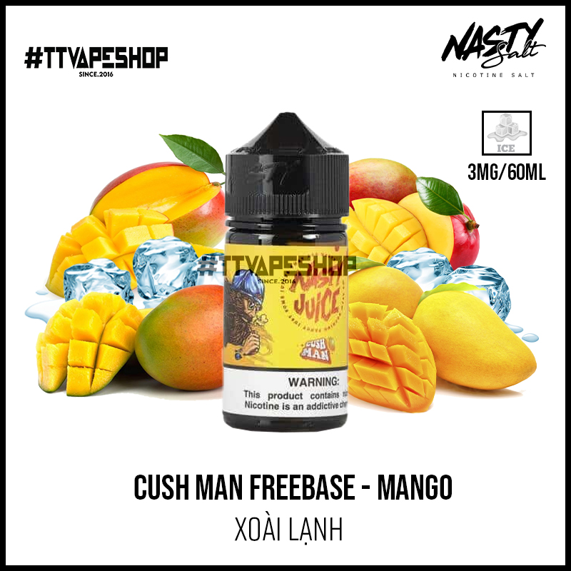 Cush Man Freebase - 3mg/60ml - Mango - Xoài Chín
