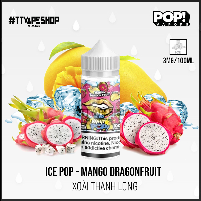 Ice Pop 3ml/100ml - Mango DragonFruit - Xoài Thanh Long