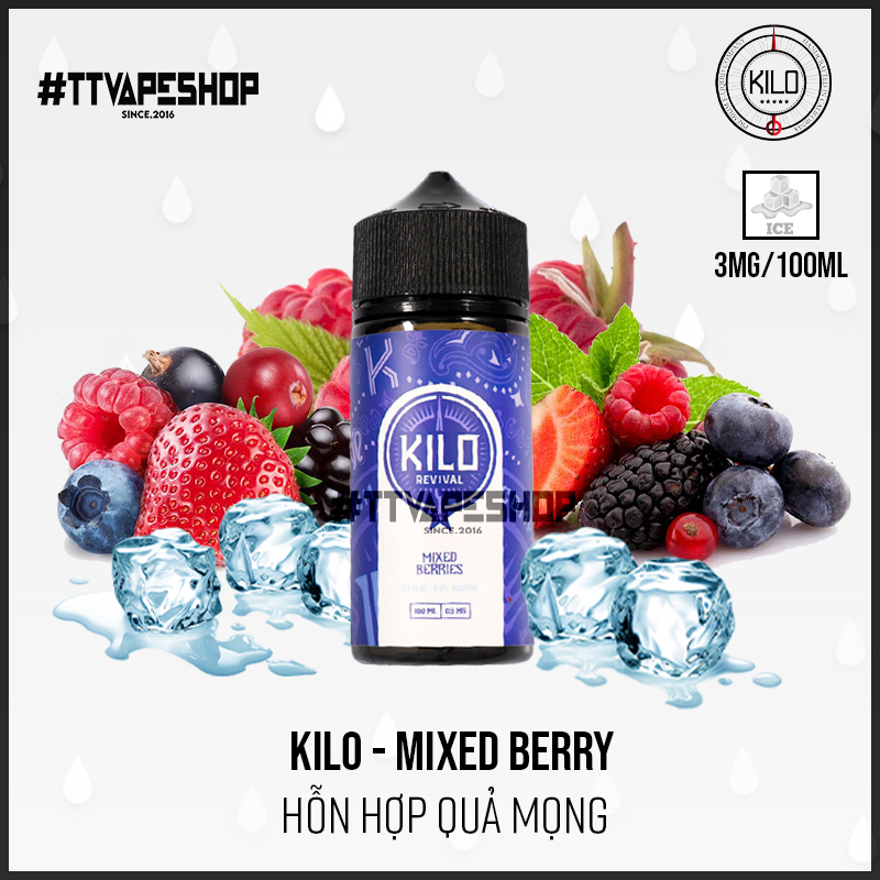 Kilo 3mg/100ml - Mixed Berry - Hỗn hợp quả mọng