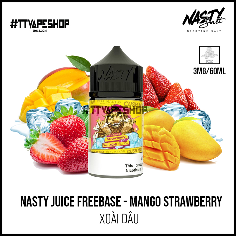Nasty Juice - 3mg/60ml - Mango StrawBerry - Xoài Dâu