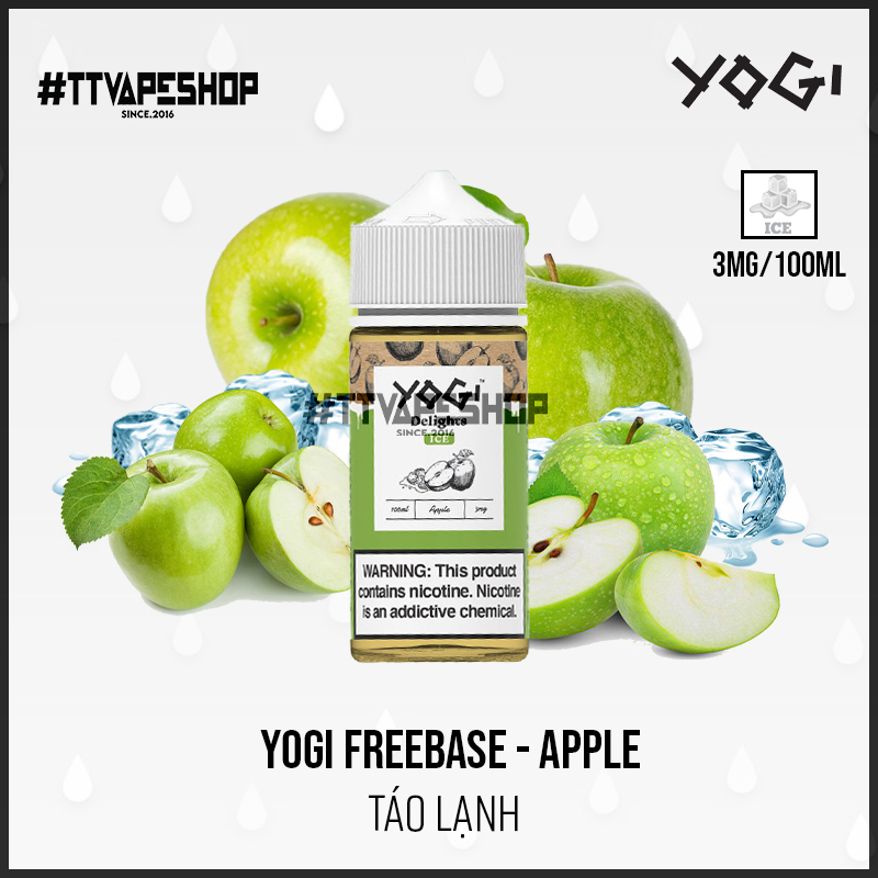 Yogi Freebase 3mg/100ml - Apple - Táo