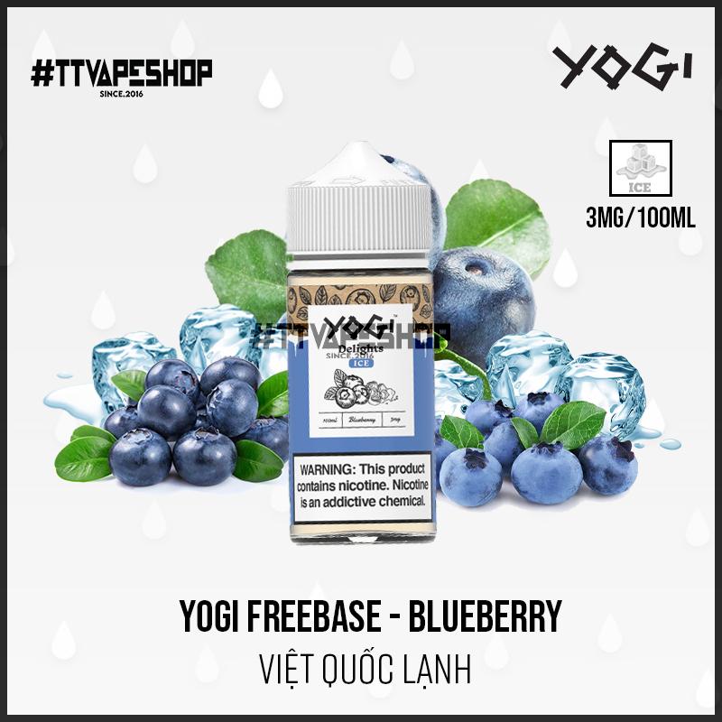 Yogi Freebase 3mg/100ml - Blueberry - Việt Quất