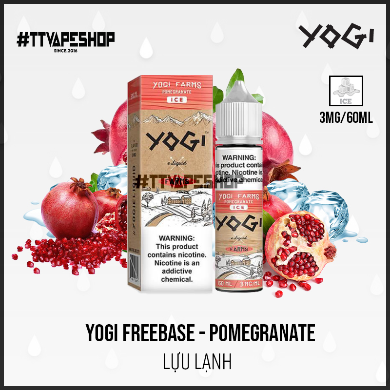 Yogi Freebase 3mg/60ml - Pomegranate - Lựu