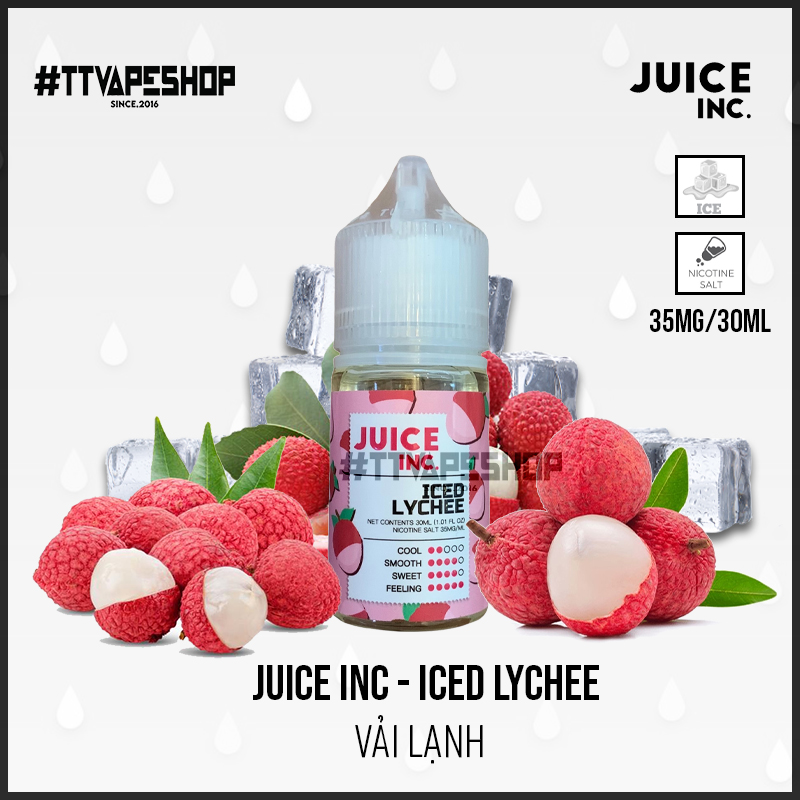 Juice Inc 35mg/30ml - Iced Lychee - Vải Lạnh