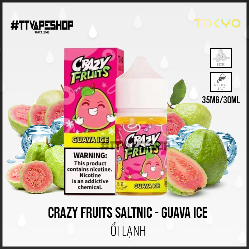 Crazy Fruits 35mg/30ml Guava Ice - Ổi Lạnh