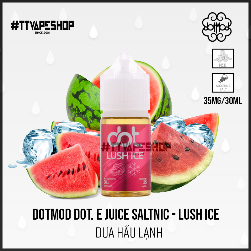 Dotmod Dot. E Juice Saltnic 35mg/30ml - Lush Ice - Dưa Hấu Lạnh