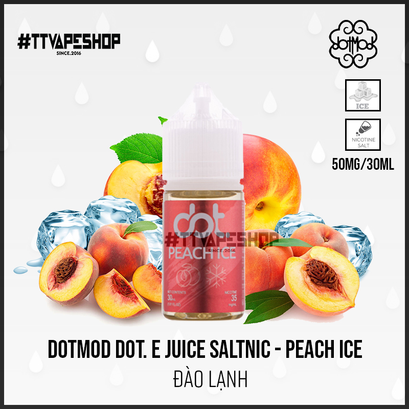 Dotmod Dot. E Juice Saltnic 35mg/30ml - Peach Ice - Đào Lạnh