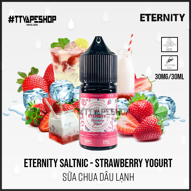 Eternity 30mg/30ml - Strawberry Yogurt - Sữa Chua Dâu Lạnh