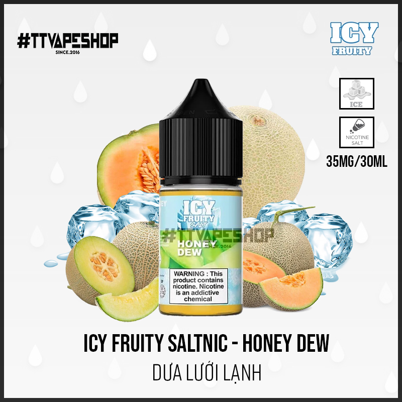 Icy Fruity Saltnic 35mg/30ml - Honey Dew - Dưa Lưới Lạnh