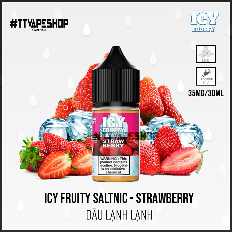 Icy Fruity Saltnic 35mg/30ml - Strawberry - Dâu Lạnh