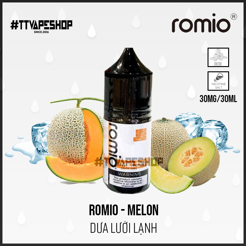Romio Saltnic 30mg/30ml - Melon - Dưa Lưới Lạnh