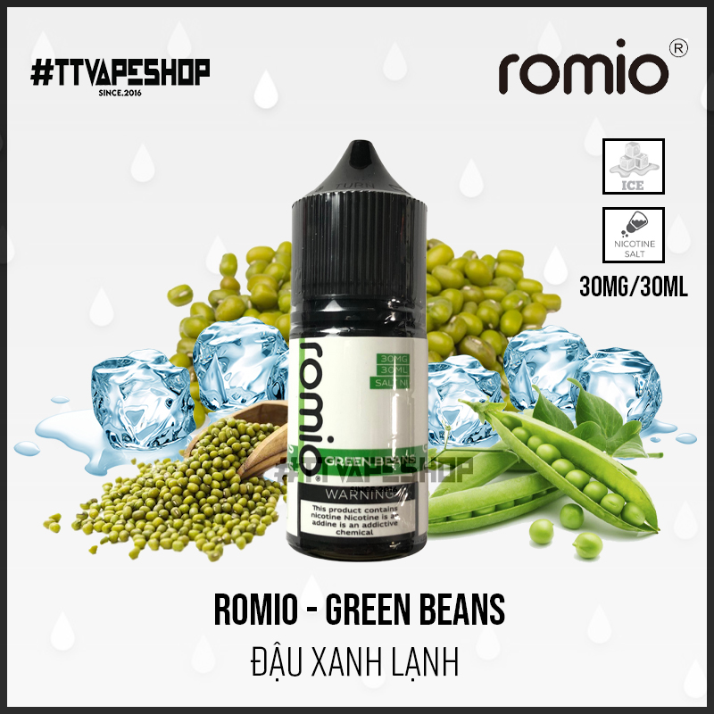 Romio Saltnic 50mg/30ml - Green Beans - Đậu Xanh Lạnh