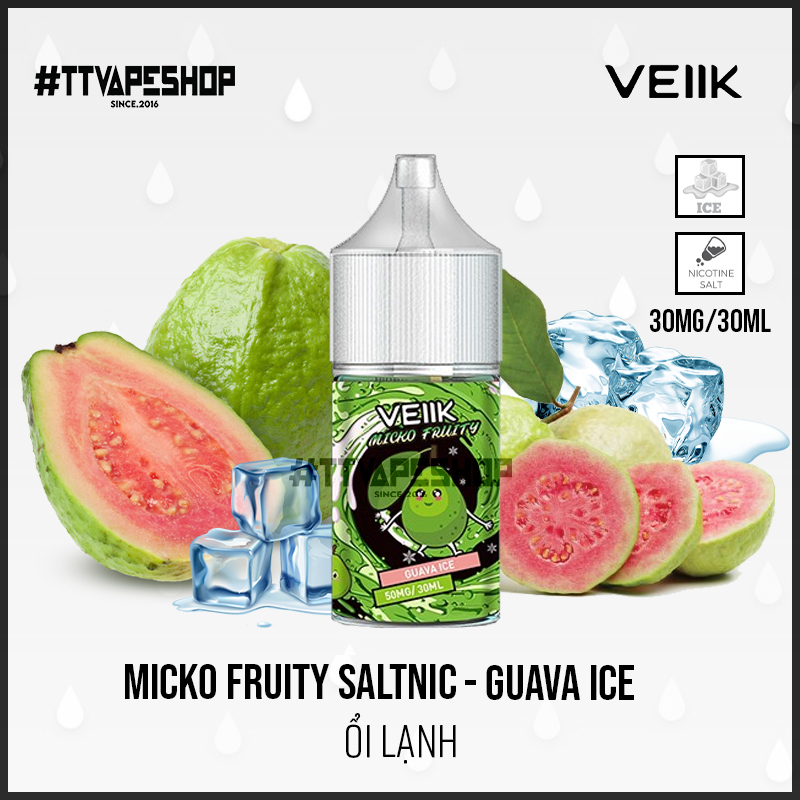 Micko Fruity Salt Guava Ice - ổi lạnh 30-50mg/30ml
