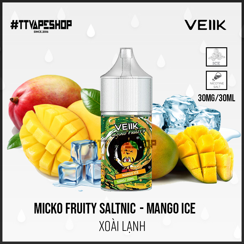 Micko Fruity Salt Mango Ice - Xoài lạnh 30-50mg/30ml