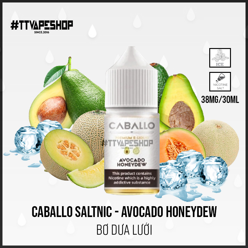 Caballo ( 38-58mg/30ml ) - avocado honeydew - Bơ Dưa Lưới