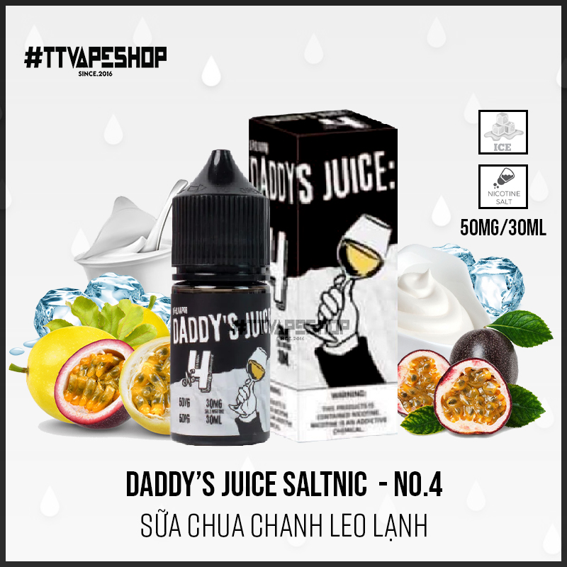 Daddy’s Juice Salt ( 30-50mg/30ml ) - No.7 - Đào Chanh Leo Lạnh