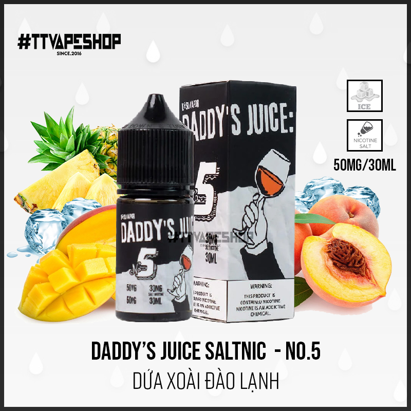 Daddy’s Juice Salt ( 30-50mg/30ml ) - No.6 - Măng Cụt Đào Lạnh