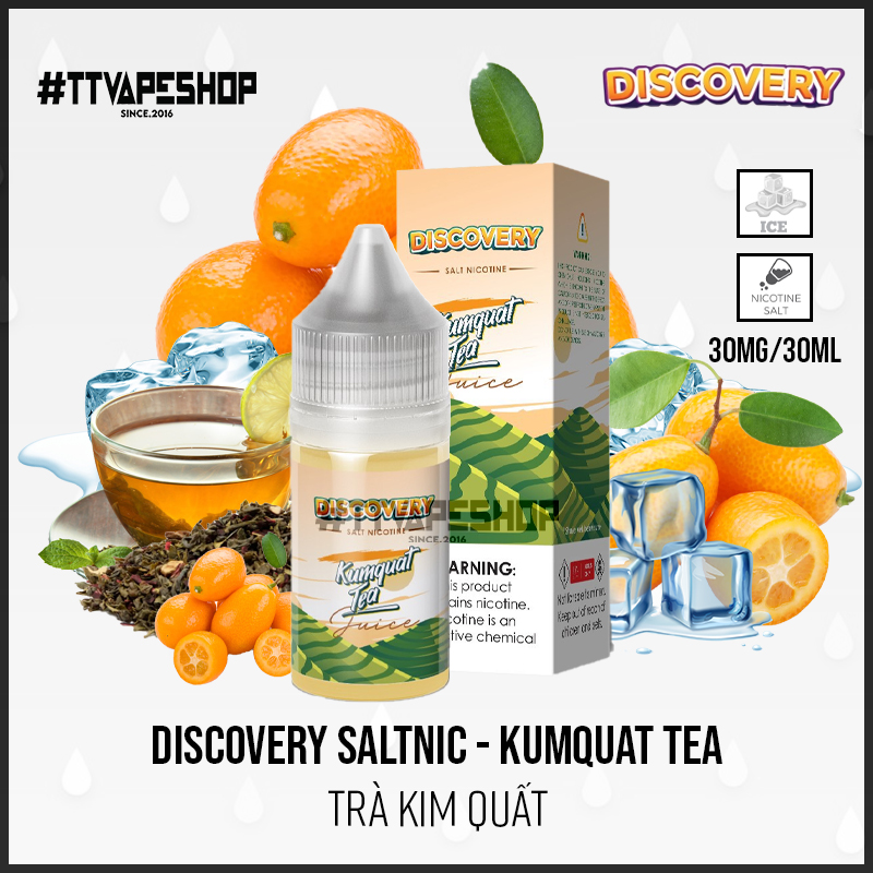 Discovery Saltnic 30-50mg/30ml - Kumquat Tea - Trà Kim Quất